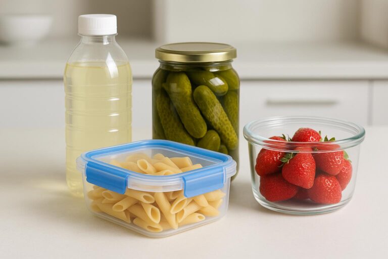 Какая упаковка безопаснее для продуктов и бытовых заготовок — иллюстрация для рубрики «Бутылки и упаковки»