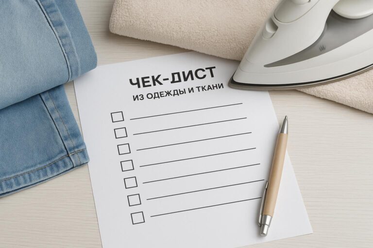 Короткий чек-лист по теме «Из одежды и ткани» для повседневной жизни — иллюстрация для рубрики «Из одежды и ткани»