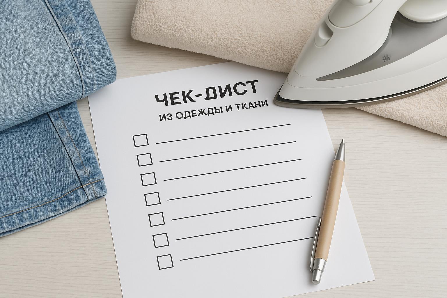 Короткий чек-лист по теме «Из одежды и ткани» для повседневной жизни — иллюстрация для рубрики «Из одежды и ткани»